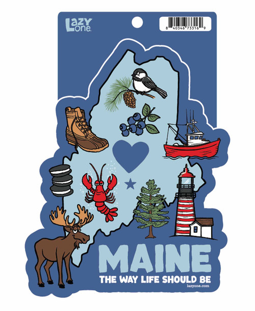  Maine LazyOne Sticker 