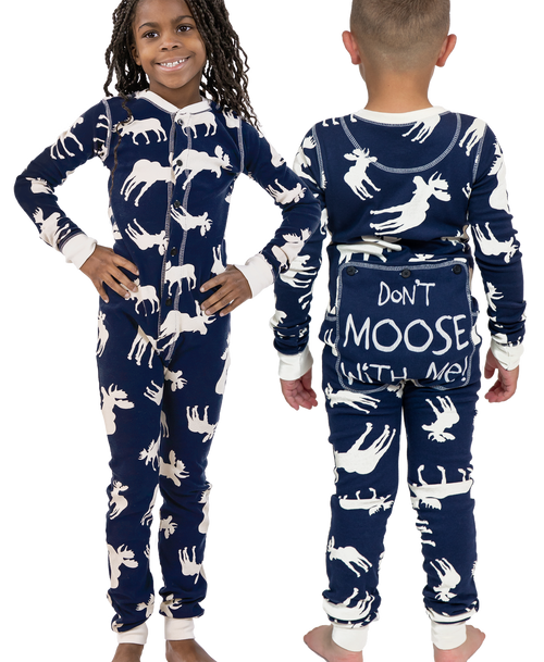 Lazyone - Pyjama une pièce Pink classic moose enfant - Pyjama, gren