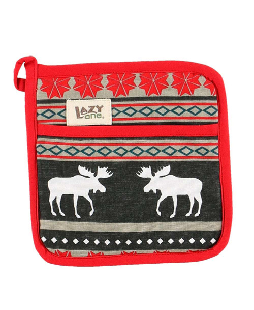  Moose Fair Isle Pot Holder 