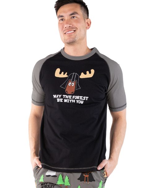  Forest Be With You Men's Moose PJ Tee 