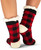  Red Plaid Plush Sock 