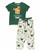  Fetching Tired Dark Green Women's Regular Fit Dog PJ Set 