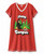  Happy Camper Women's Red V-neck Nightshirt 