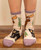  Moose Hug Purple Trim Kid Sock 