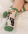  Moose Hug Green Trim Kid Sock 
