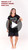  Dead Tired Women's Black V-neck Nightshirt 