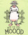  Not in the Mood Green Women's Cow V-neck Nightshirt 