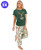  Lights Out Green Women's Regular Fit PJ Set 
