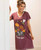  Queen Bee Purple Women's V-neck Nightshirt 