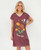  Queen Bee Purple Women's V-neck Nightshirt 