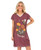  Queen Bee Purple Women's V-neck Nightshirt 