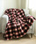  Black Plaid Cloud Fleece Throw Blanket 