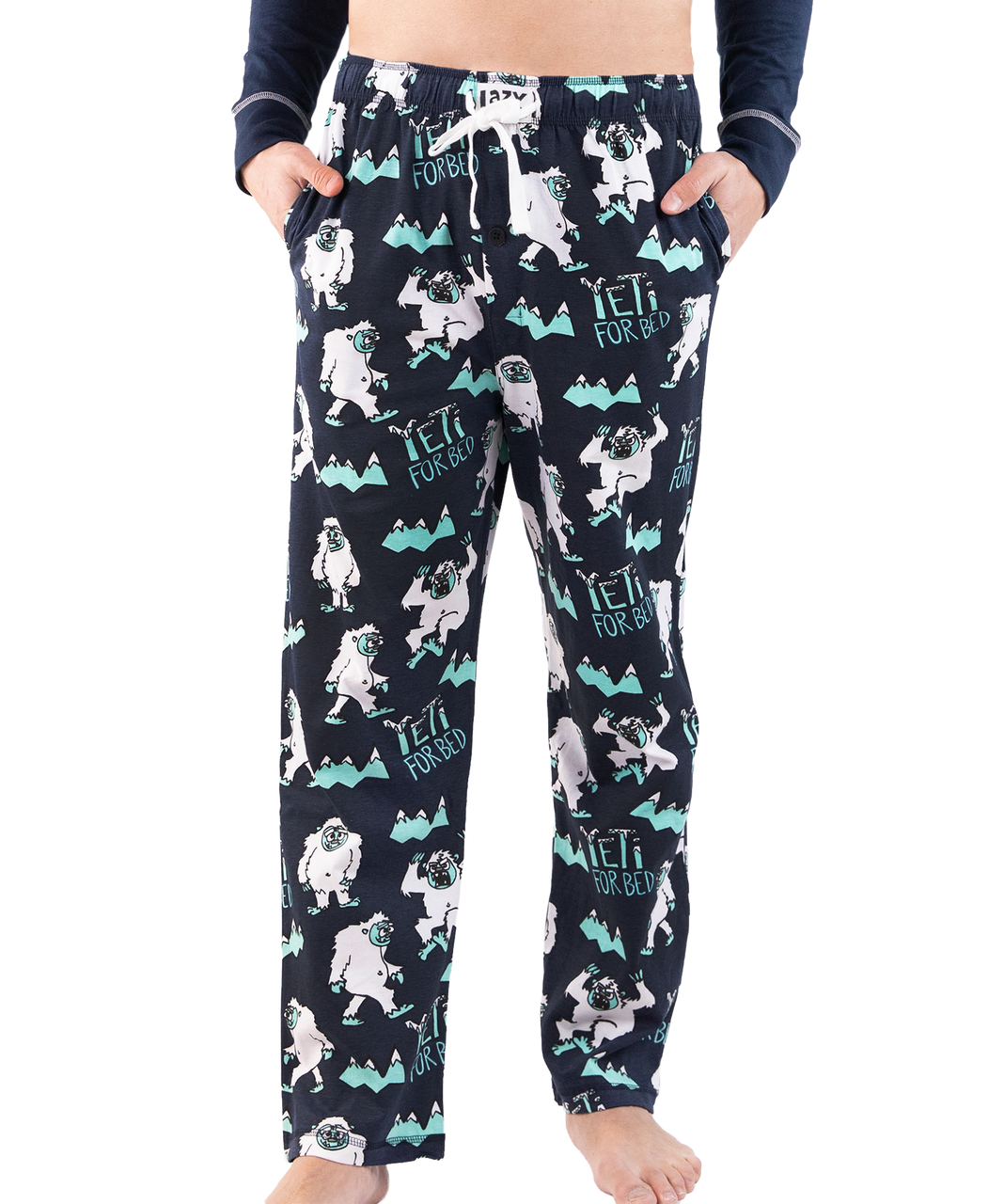 Yeti For Bed Men's Long Sleeve Pajama Set