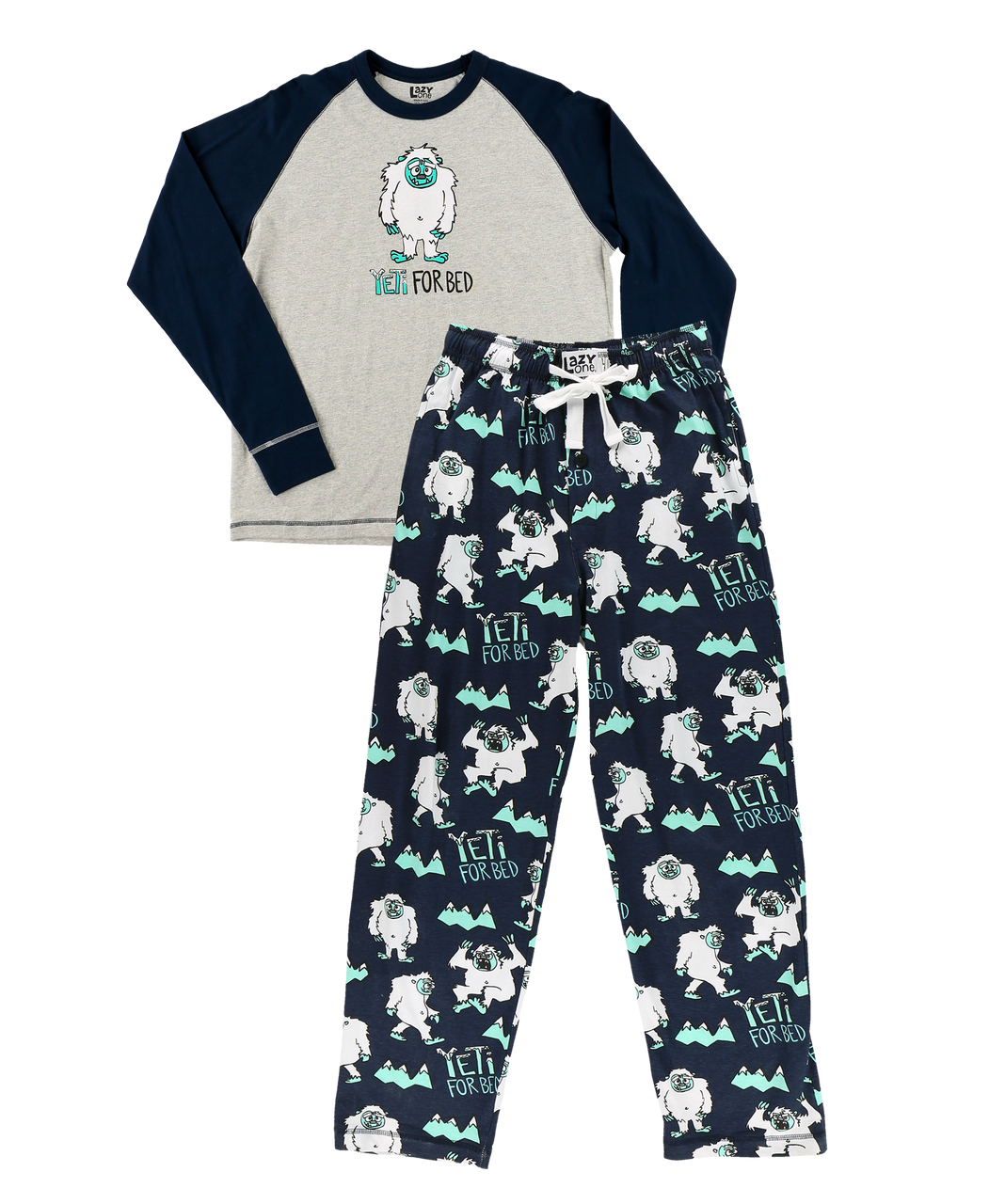 Yeti For Bed Men's Long Sleeve Pajama Set