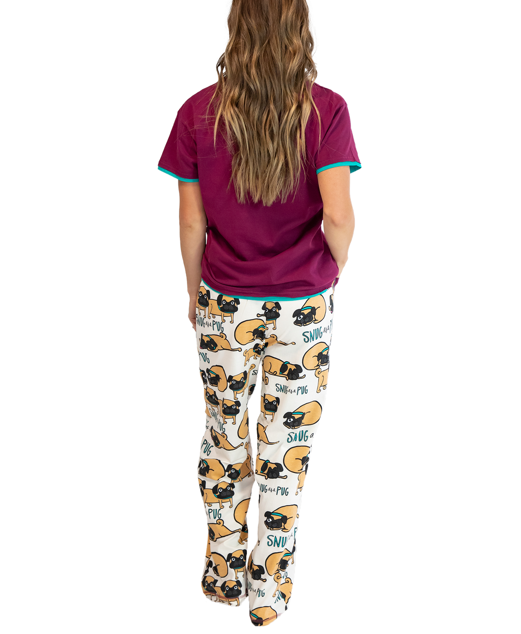 LazyOne Pajamas for Women, Cute Pajama Pants and Top Separates, Snug Pug,  X-small