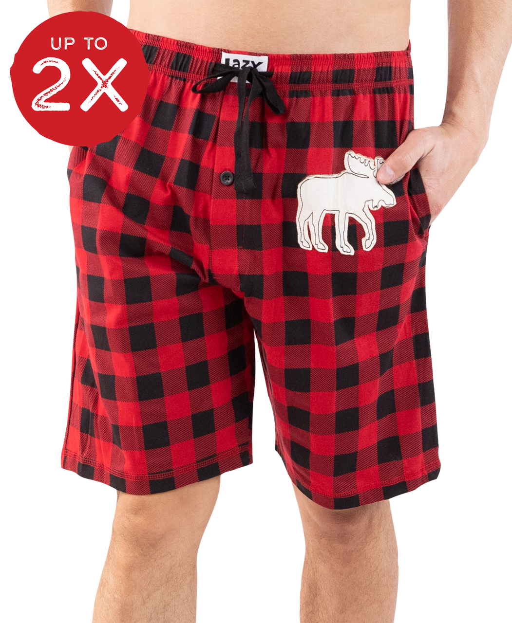 Moose Plaid, Men's Pajama Shorts