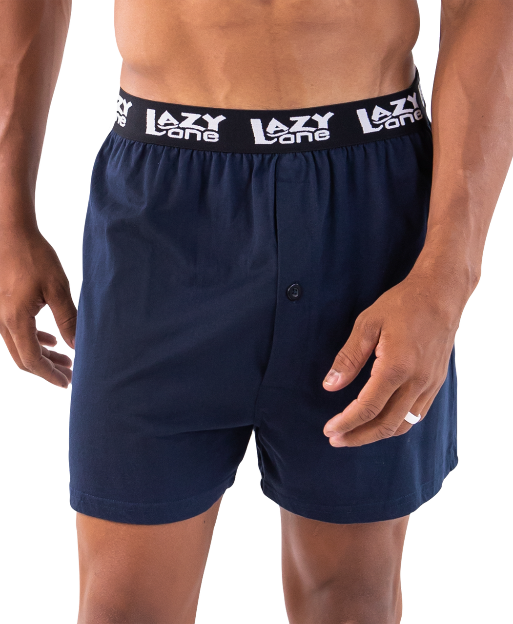 Shark Print Boxers - Navy - Underwear - GAZMAN