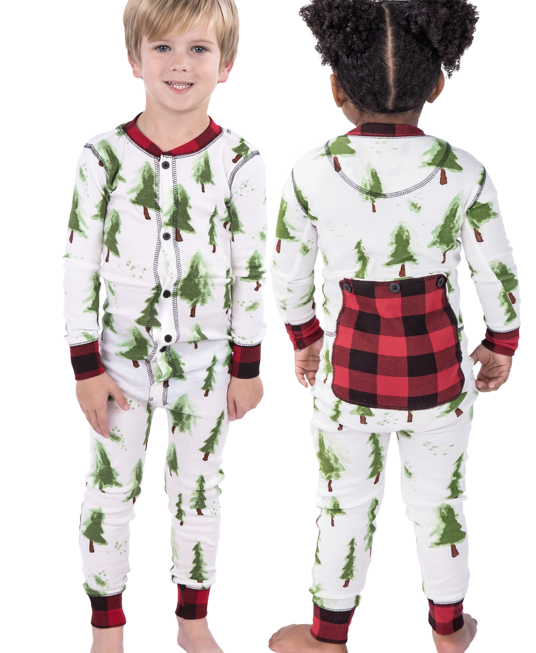 Evergreen Plaid Adult Onesie Flapjack