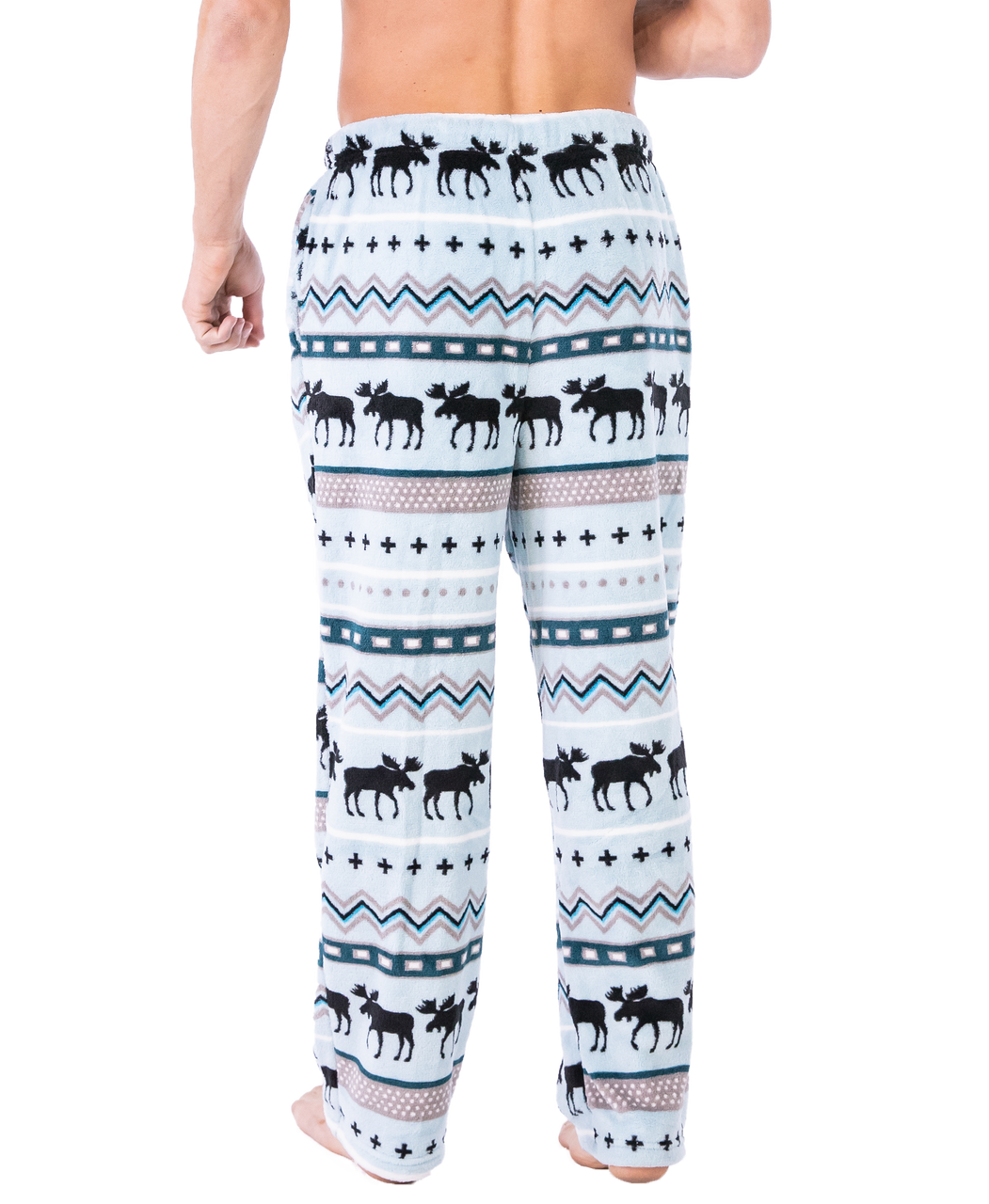 Winter Moose Men's Fleece PJ Pants