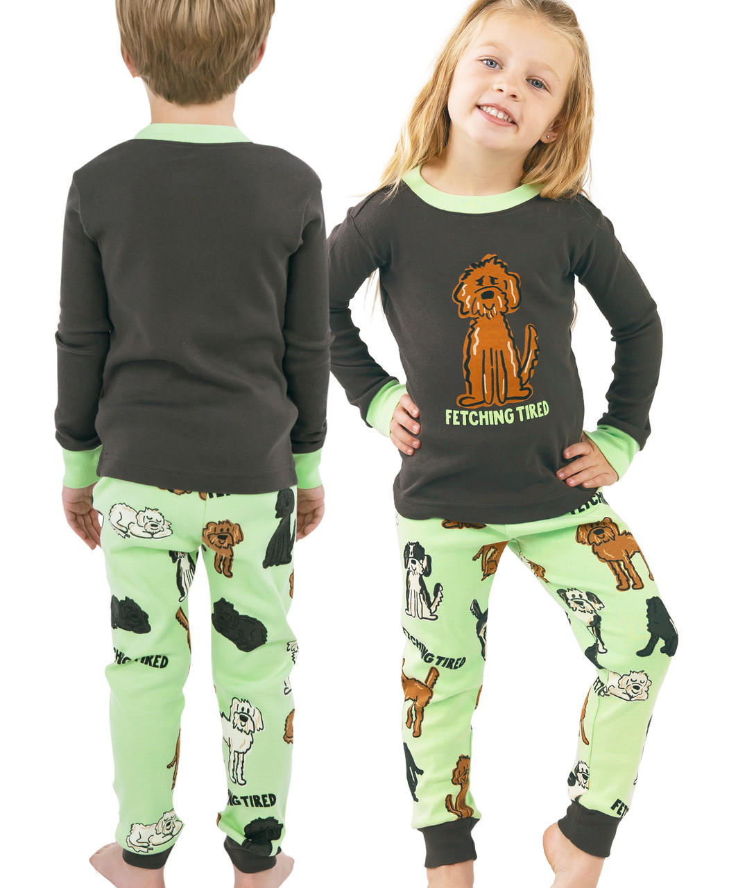 Lazy One Kid's Cat's Pajamas Long Sleeve PJ Set