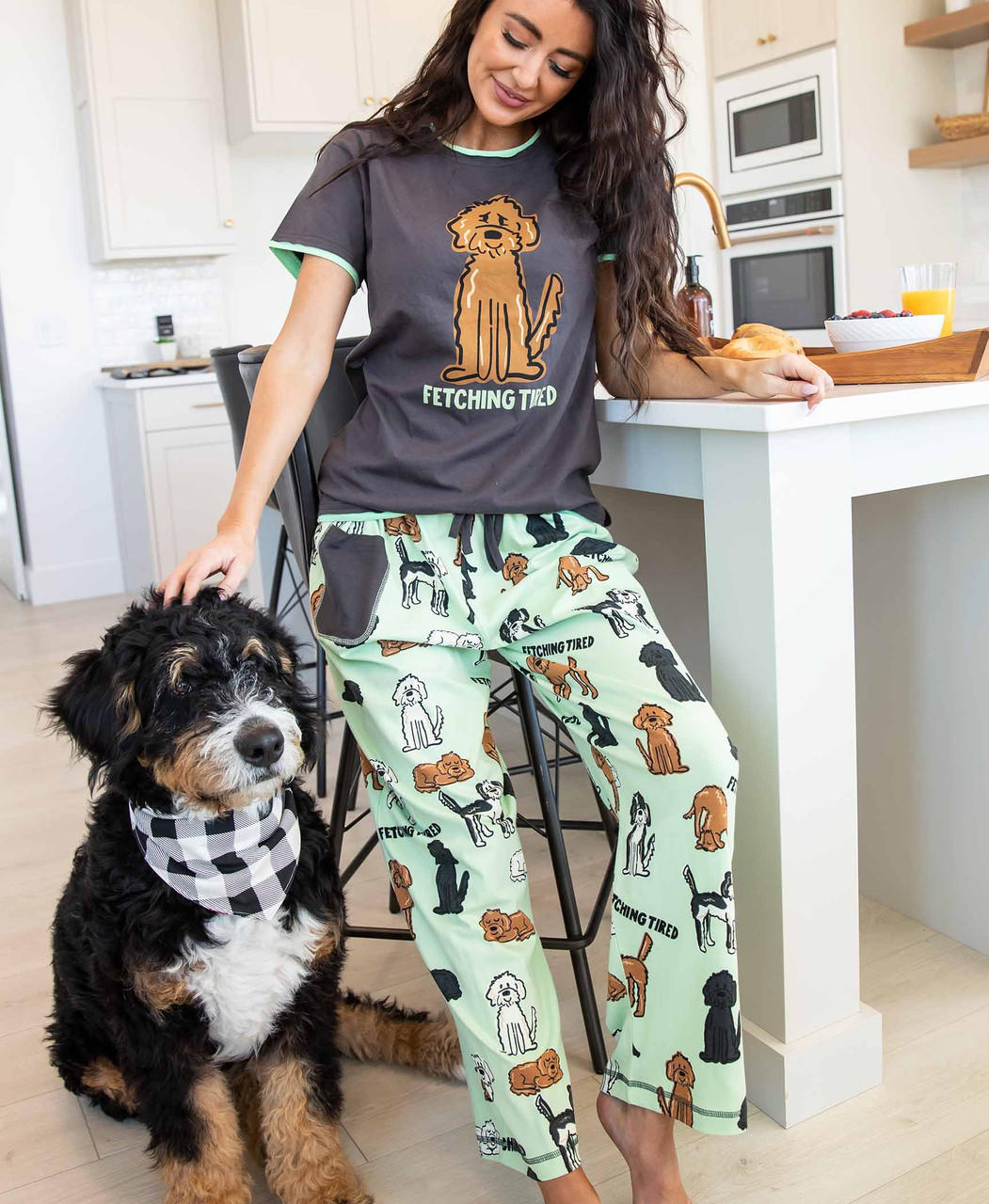 Fetching Tired Women's Regular Fit Dog PJ Set