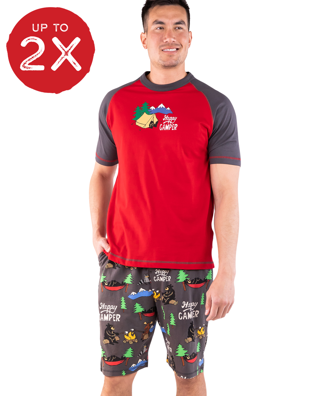 Happy Camper Unisex Pajama Bottoms - Beachside Gifts Store