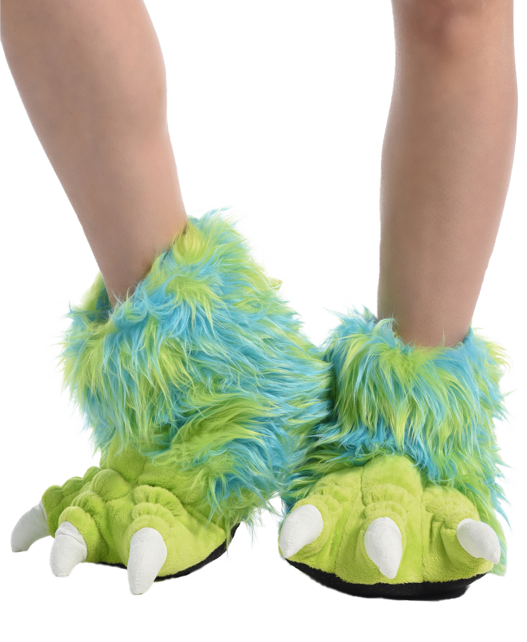 Fuzzy Feet New Cat Mom Slipper Sock Design, Pink and Navy, 2 sizes