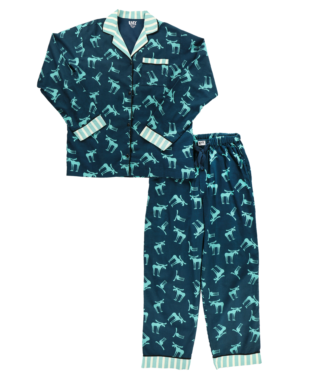 Funky Moose Women's Button Down Pajama Set