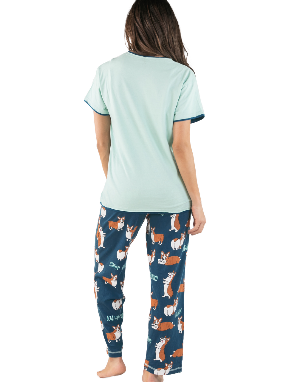 Loafin' Around Women's Regular Fit Corgi PJ Set