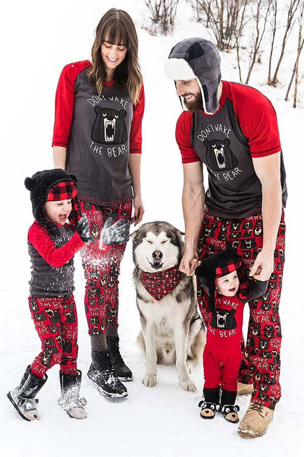 Don't Wake the Bear Matching Pajamas LazyOne