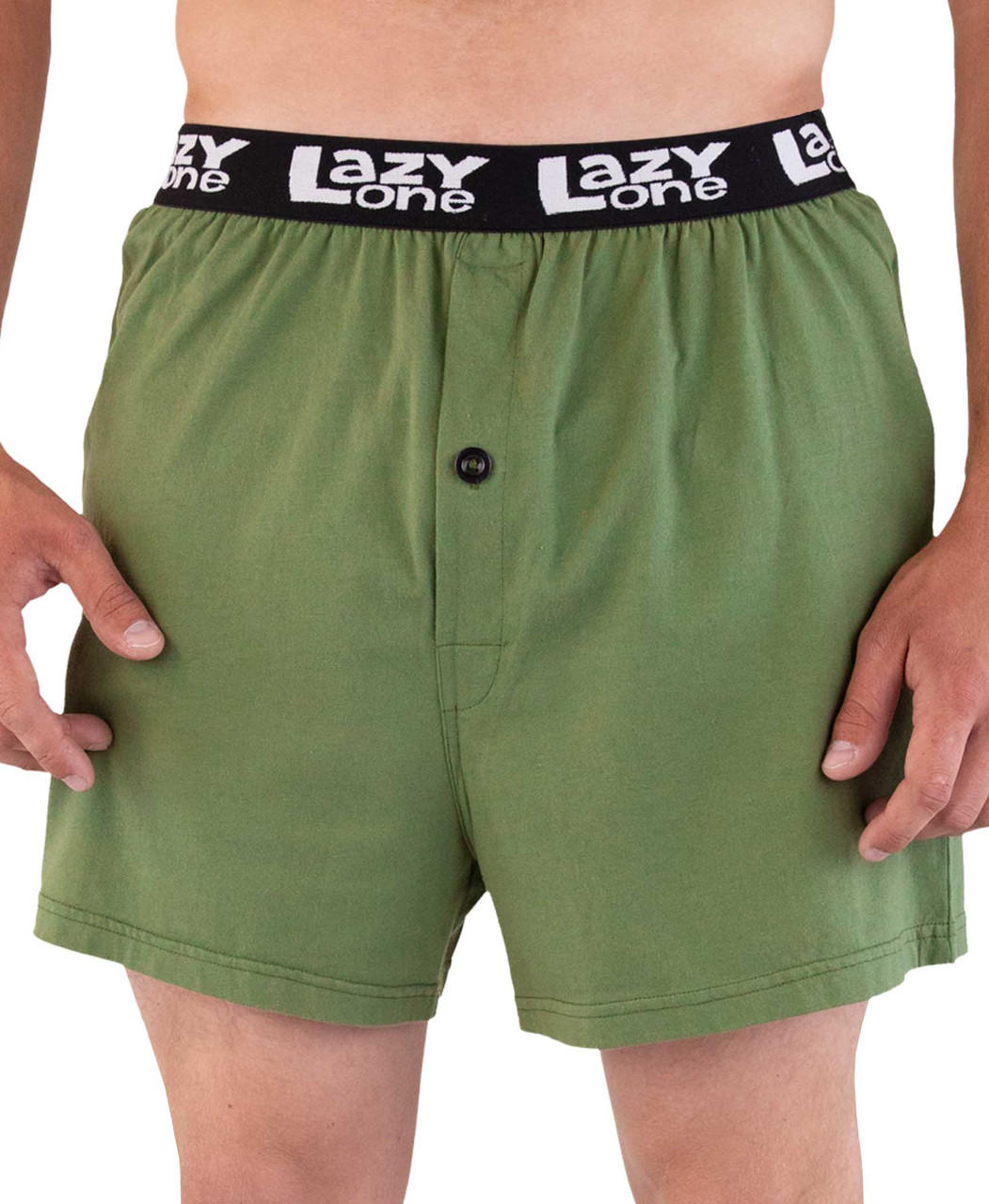 Buck Naked Green Men's Deer Funny Boxer