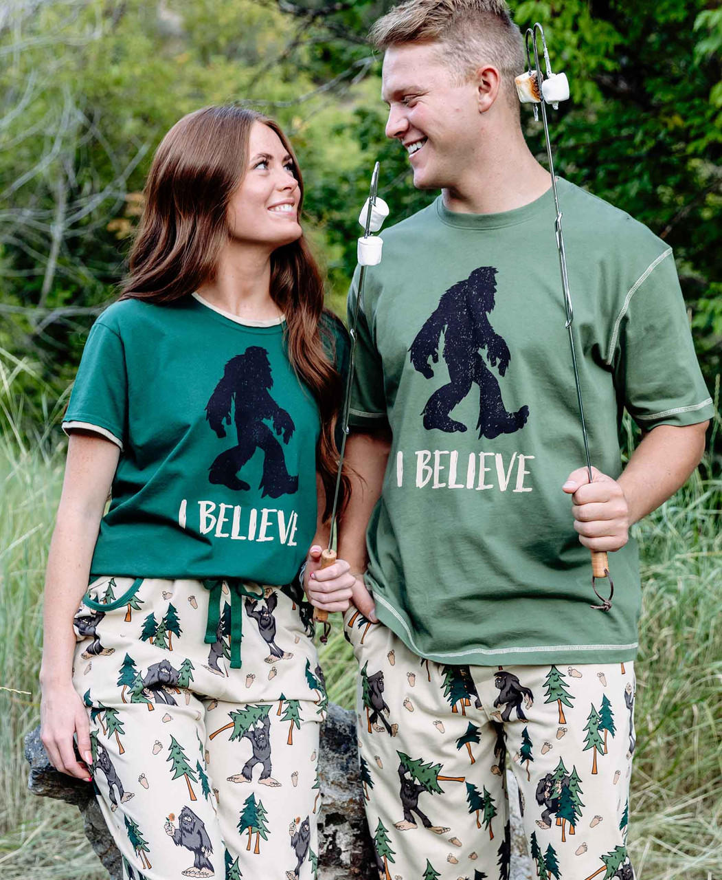 CafePress Bigfoot I Believe Pajamas Womens Novelty PJ Sleepwear At Women’s Clothing Store