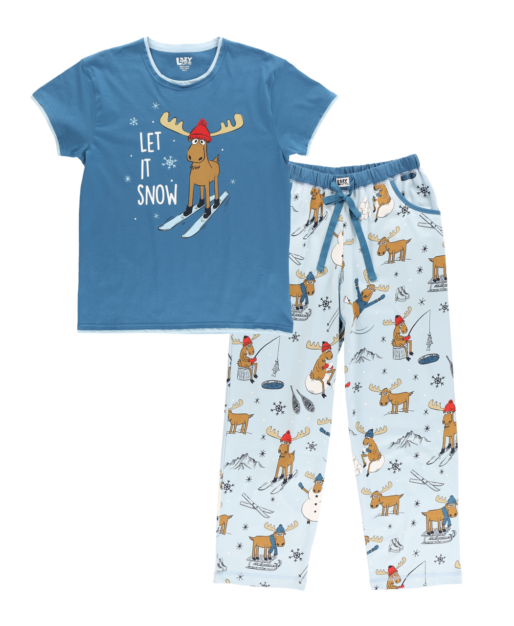 RED LET IT SNOW SLEEPWEAR PAJAMA SET main image 0
