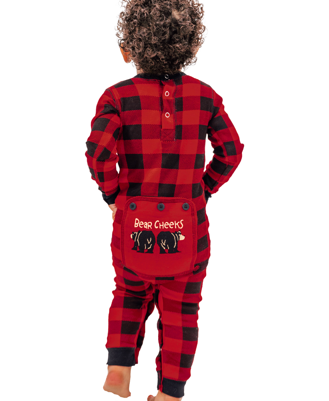 Bear Cheek Plaid Infant Onesie Flapjack | LazyOne