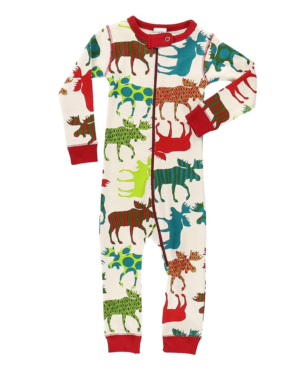 Patterned Moose Union Suit LazyOne