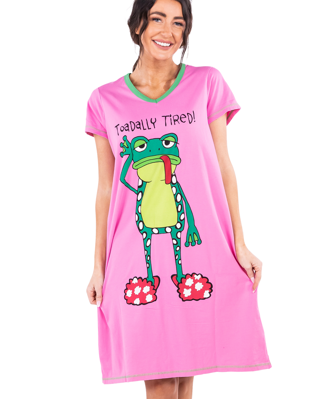 Toadally Tired Vneck Nightshirt | LazyOne