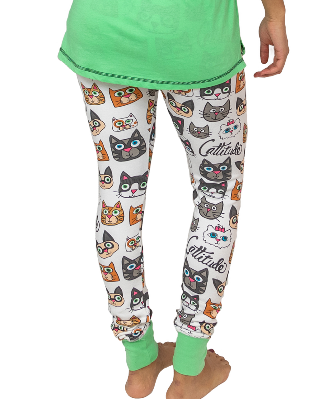  Cat Leggings for Women Mid Waist Pants feat All Over Print  Colorful Cats Pattern : Clothing, Shoes & Jewelry