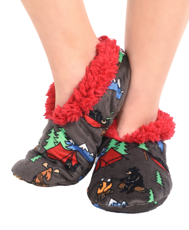 Happy Camper Fuzzy Feet LazyOne