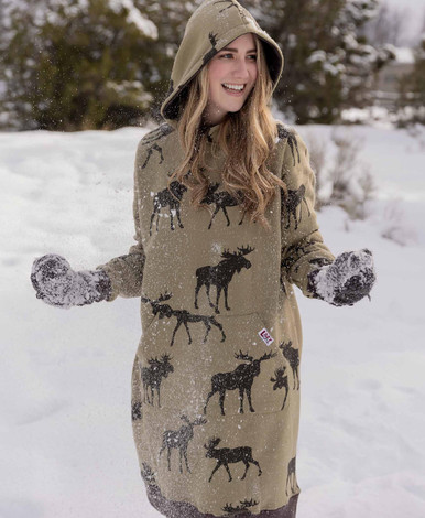 Mountain Made Moose Sleep Hoodie
