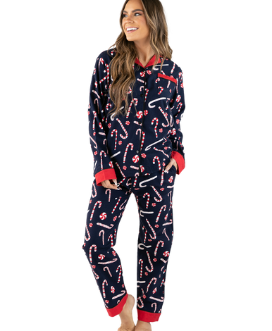 Candy Cane Striped Pajama Set