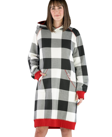 Black & White Plaid Sleep Hoodie