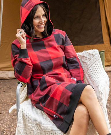 Red Plaid Sleep Hoodie