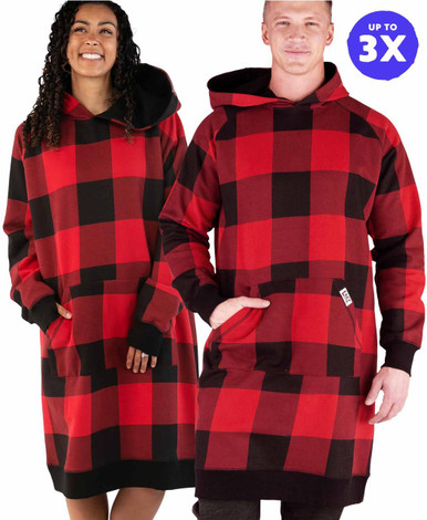 Red Plaid Sleep Hoodie