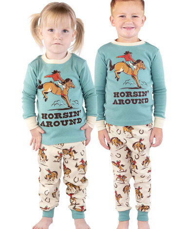 Toddler Horse Pajamas Boys Christmas Horse Print Pyjamas – Petite