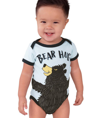 Bear Hug Blue Infant Creeper Onesie