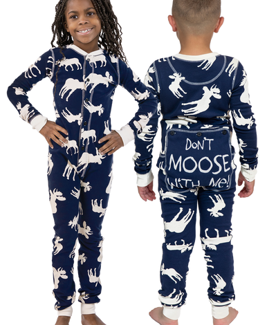 Lazy One Pajama Moose Adult Blue Flapjack PJ's Don't Moose with Me Choose  Size