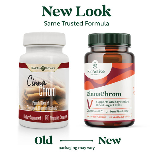 CinnaChrom is a powerful combination of cinnamon and chromium picolinate, each of which have been used separately to support already healthy blood sugar levels.*