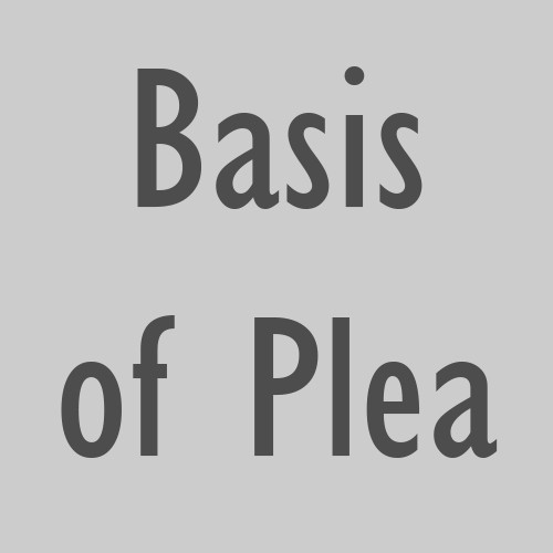 Basis of plea