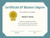 Professional education certificate