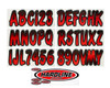 Boat Lettering Red/Black 3" Registration Kit